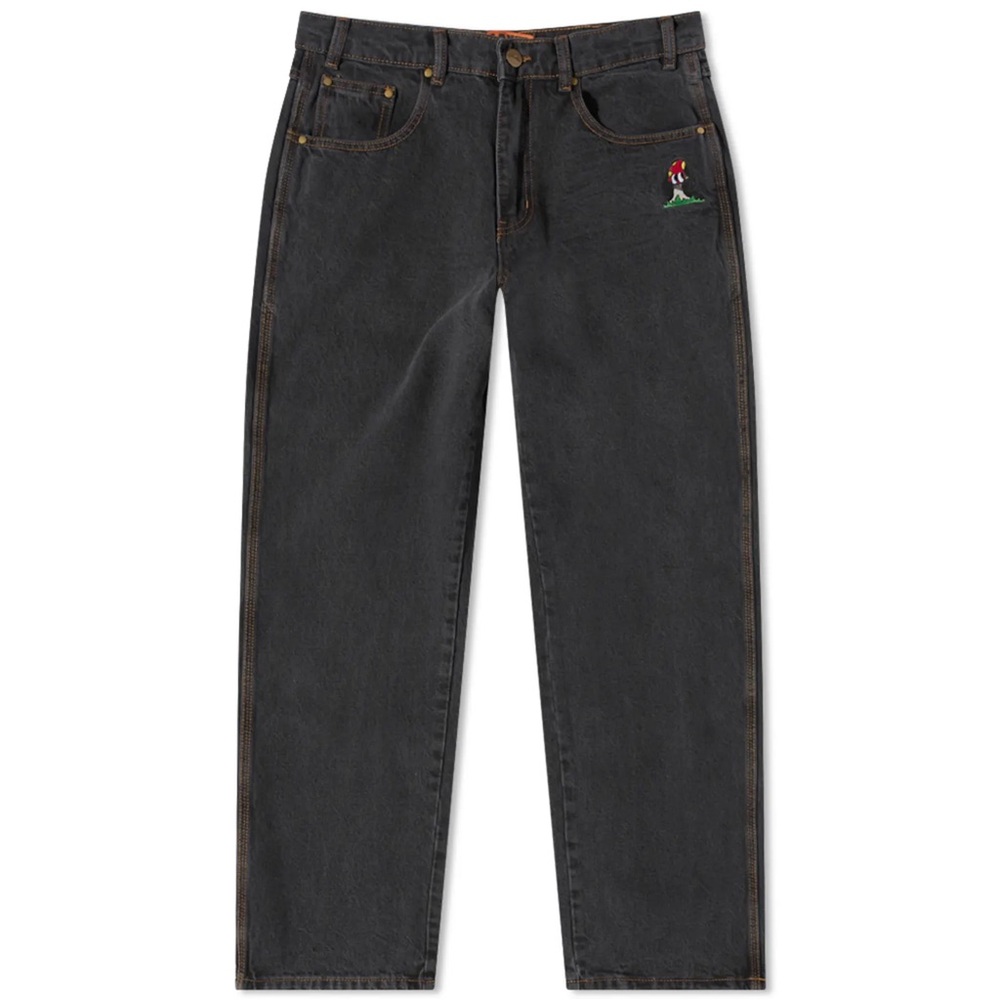 RETIRED Butter Relaxed Denim Pants - Black - Mushroom - 42